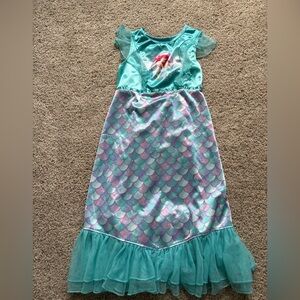 Disney Ariel Little Mermaid Girls S Nightgown Dress Blue Fin